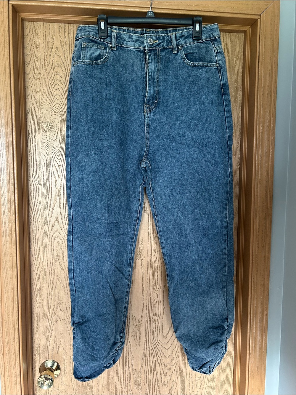 NWOT Boohoo High-Waist Blue Denim Mom Jeans